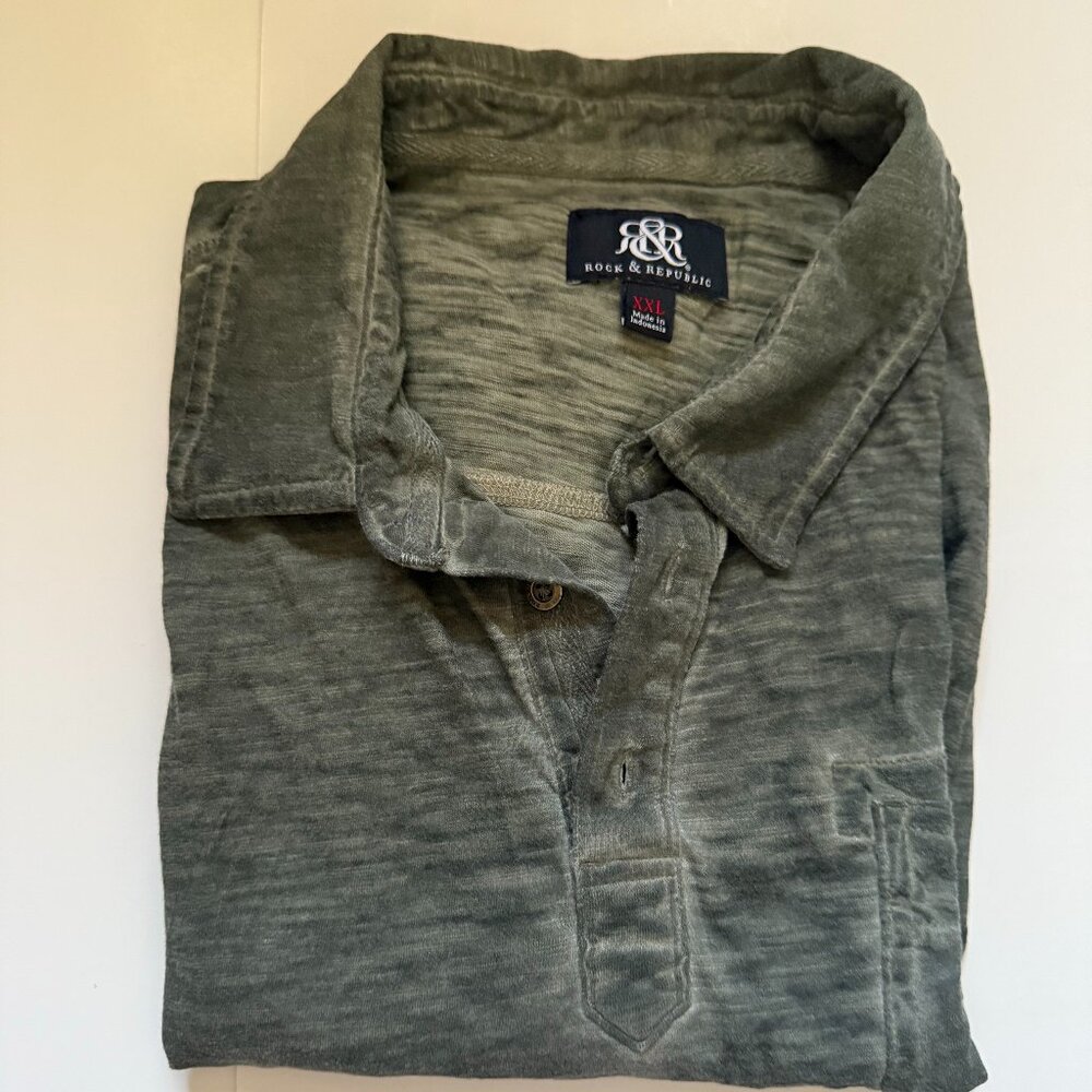 ROCK & REPUBLIC Polo Shirt Mens Size XXL